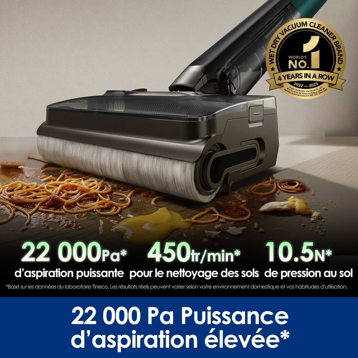 Tineco Floor One i7 Fold  Aspirateur Sec et Humide Sans Fil